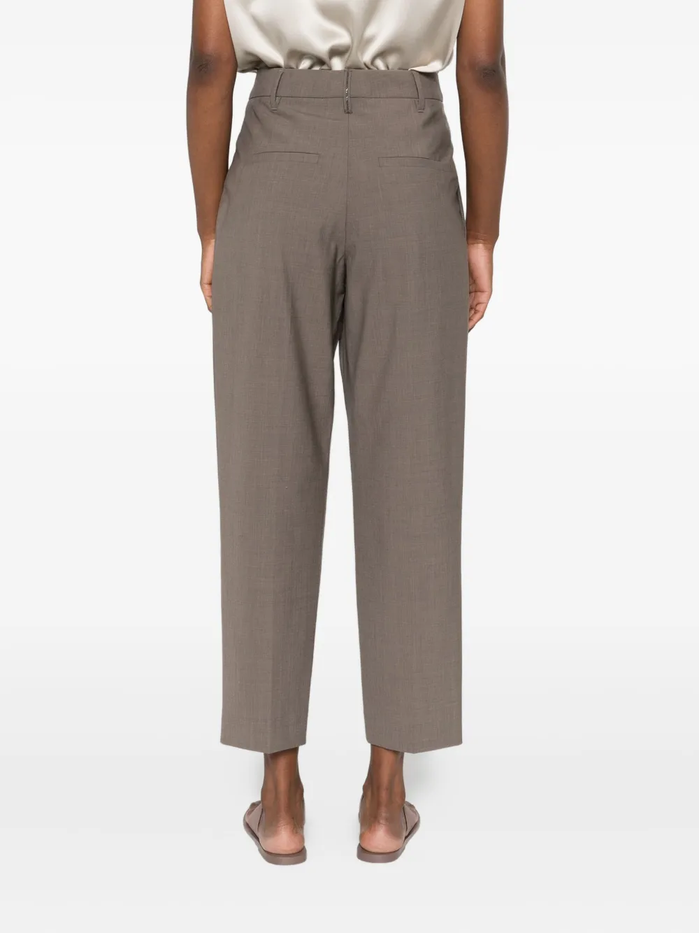 Brunello Cucinelli Broek met detail Bruin