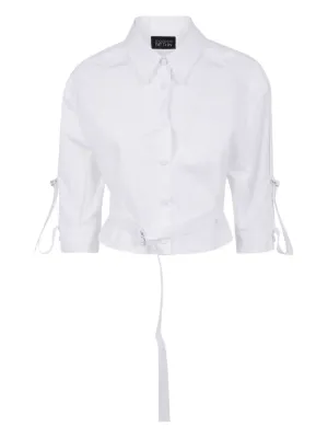 Tシャツ・カットソー GIOVANNI BEDIN SS25 CROPPED SHIRT (GB25 068 CROPPED WHITE) Giovanni Bedin Cropped Shirt – BALTINI