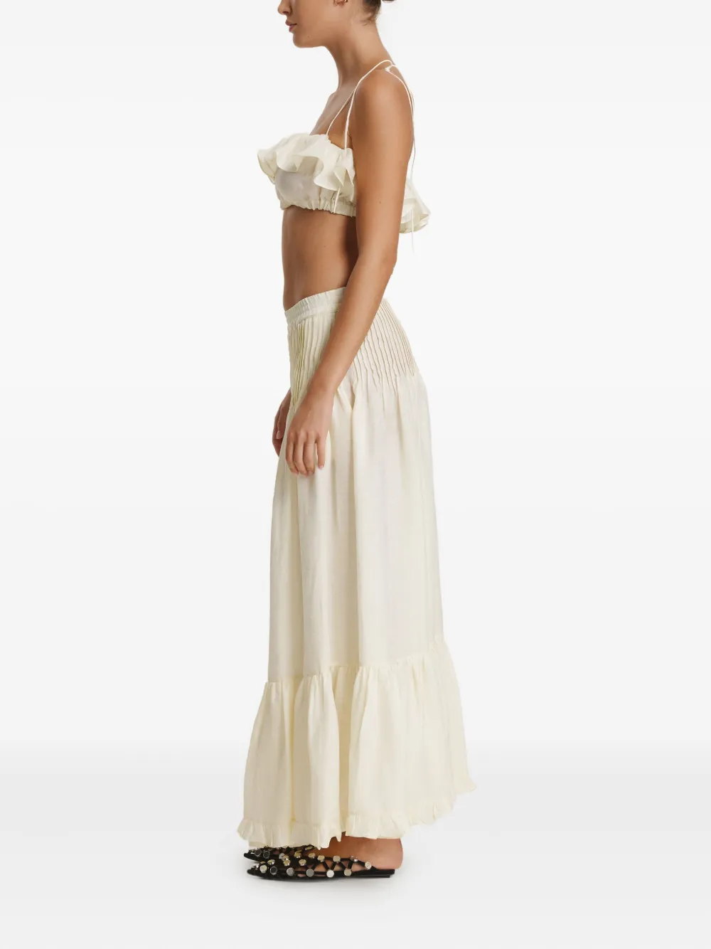 PNK ruffled-trim crop top | Vests & Tank Tops | Image 2