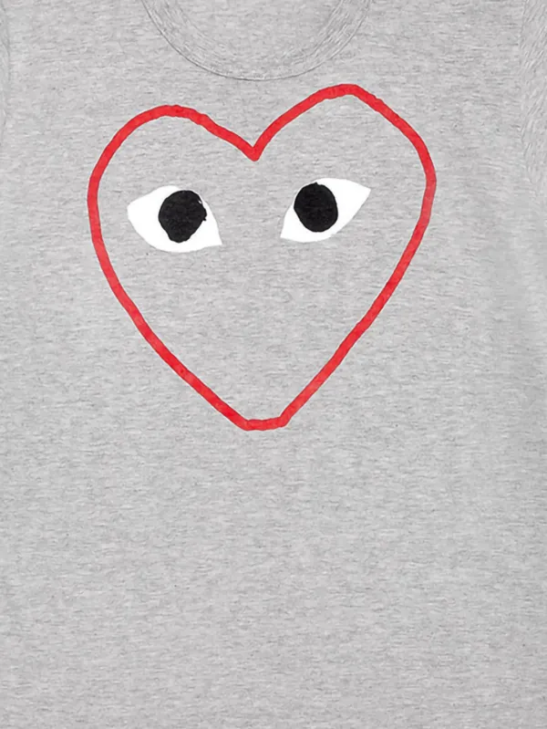 Comme Des Garçons Play ハートプリント Tシャツ | グレー | FARFETCH JP