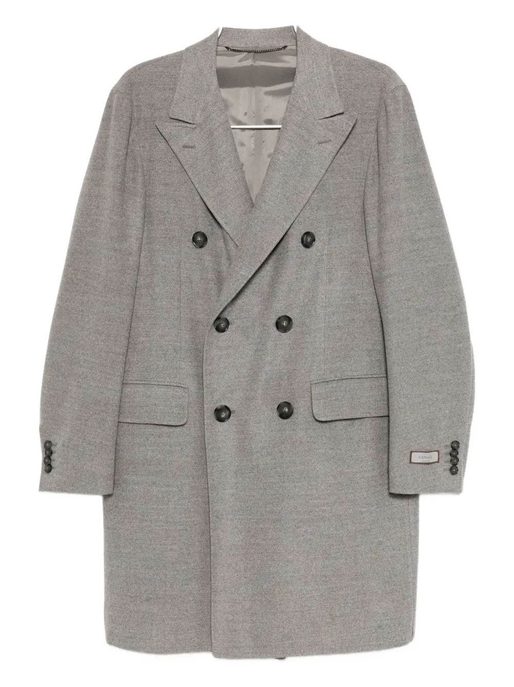 Canali double-breasted wool coat | Grey | Image 1