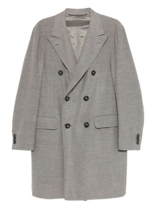 Manteau en laine à boutonnière croisée - Canali - Modalova