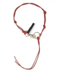 OUR LEGACY knotted leather keyring - Red