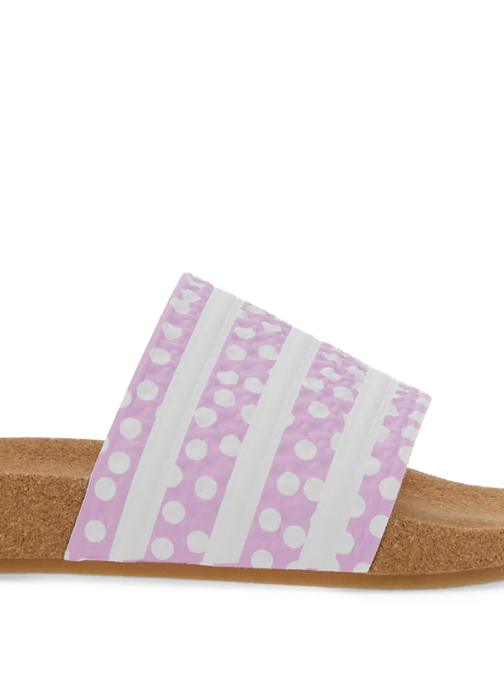 Adidas Originals Adllette Stripes Polka Dot Sandals In Multi
