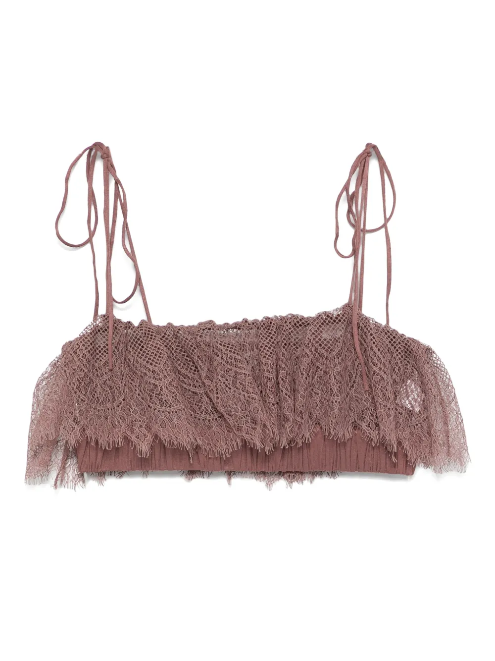 lace-trimmed crop top