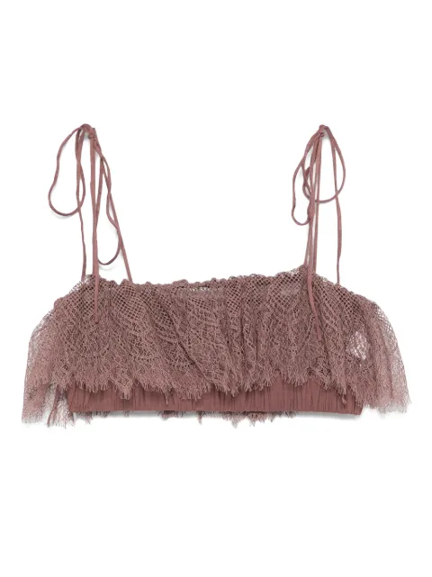 PNK lace-trimmed crop top