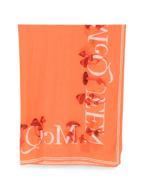 Alexander McQueen mascada con champiñones estampados