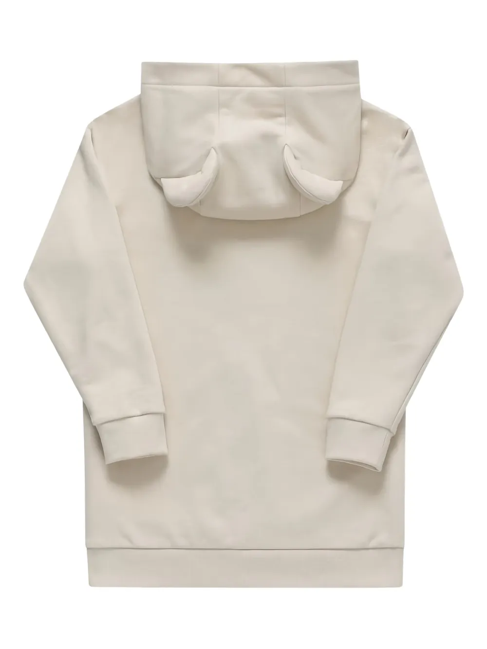 Fendi Kids Jurk met capuchon en grafische print Geel