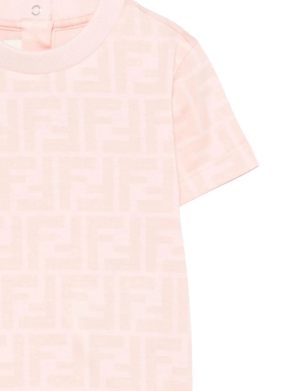 Fendi Kids T-shirt met logopatch Roze