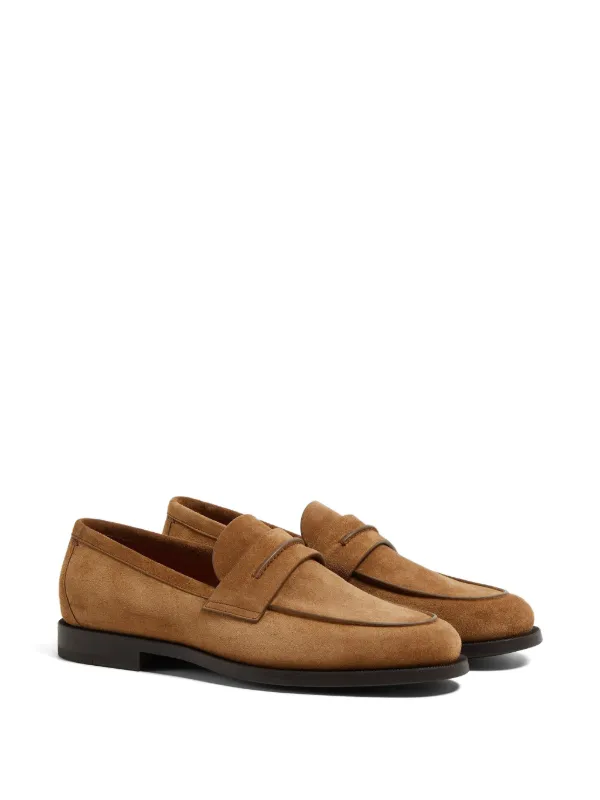 スエード ペニーローファー ブラウン Zegna スエード ペニーローファー | ブラウン | FARFETCH JP