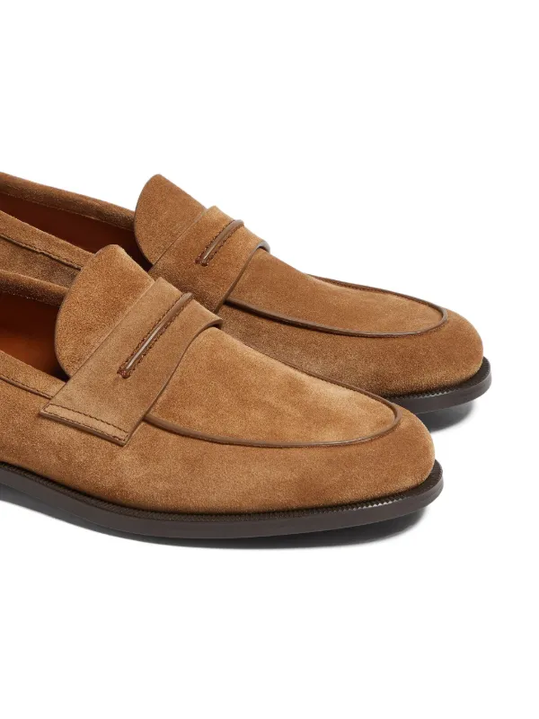 スエード ペニーローファー ブラウン Zegna スエード ペニーローファー | ブラウン | FARFETCH JP