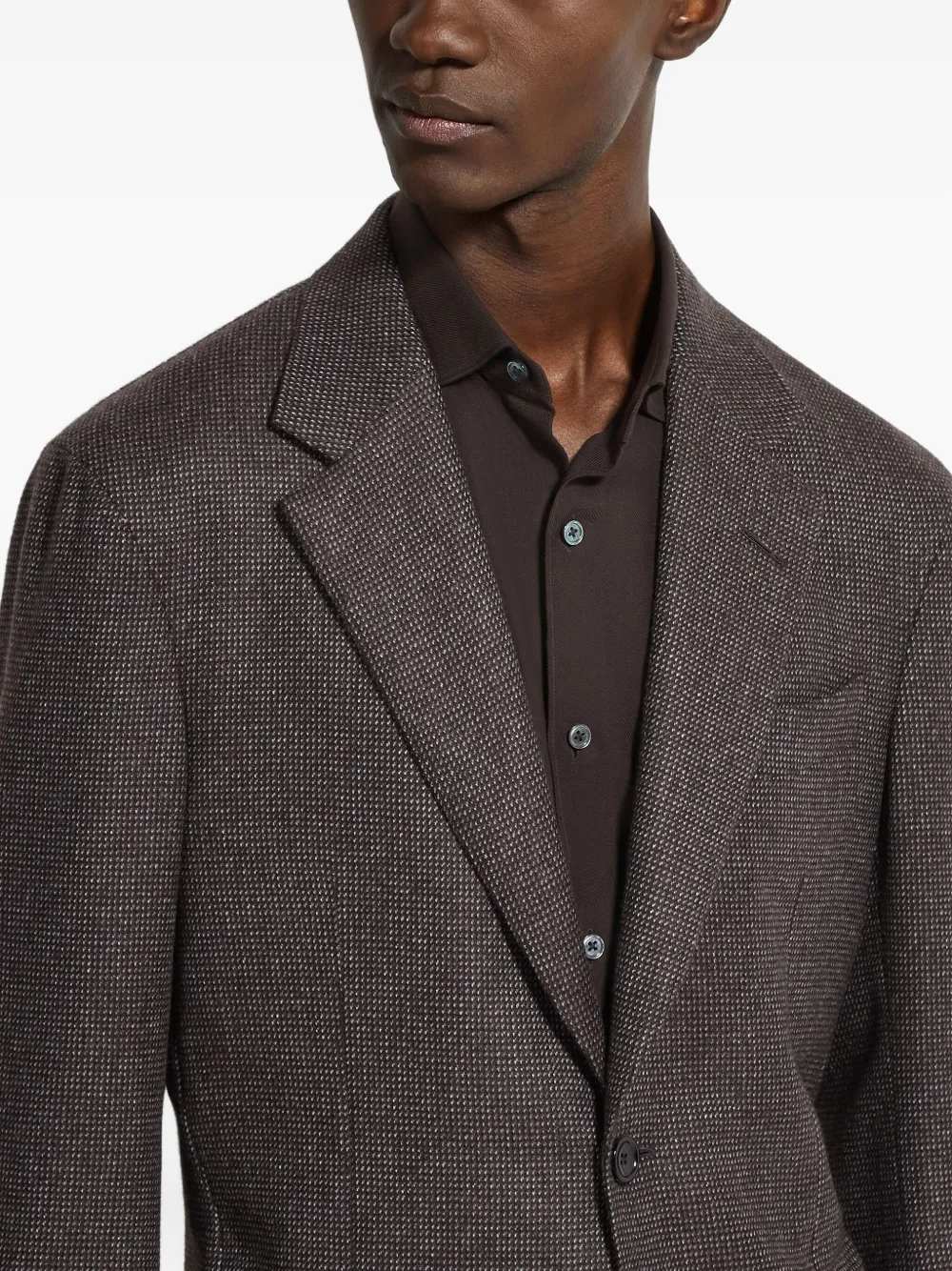 Zegna Cashmere Blazer In Brown