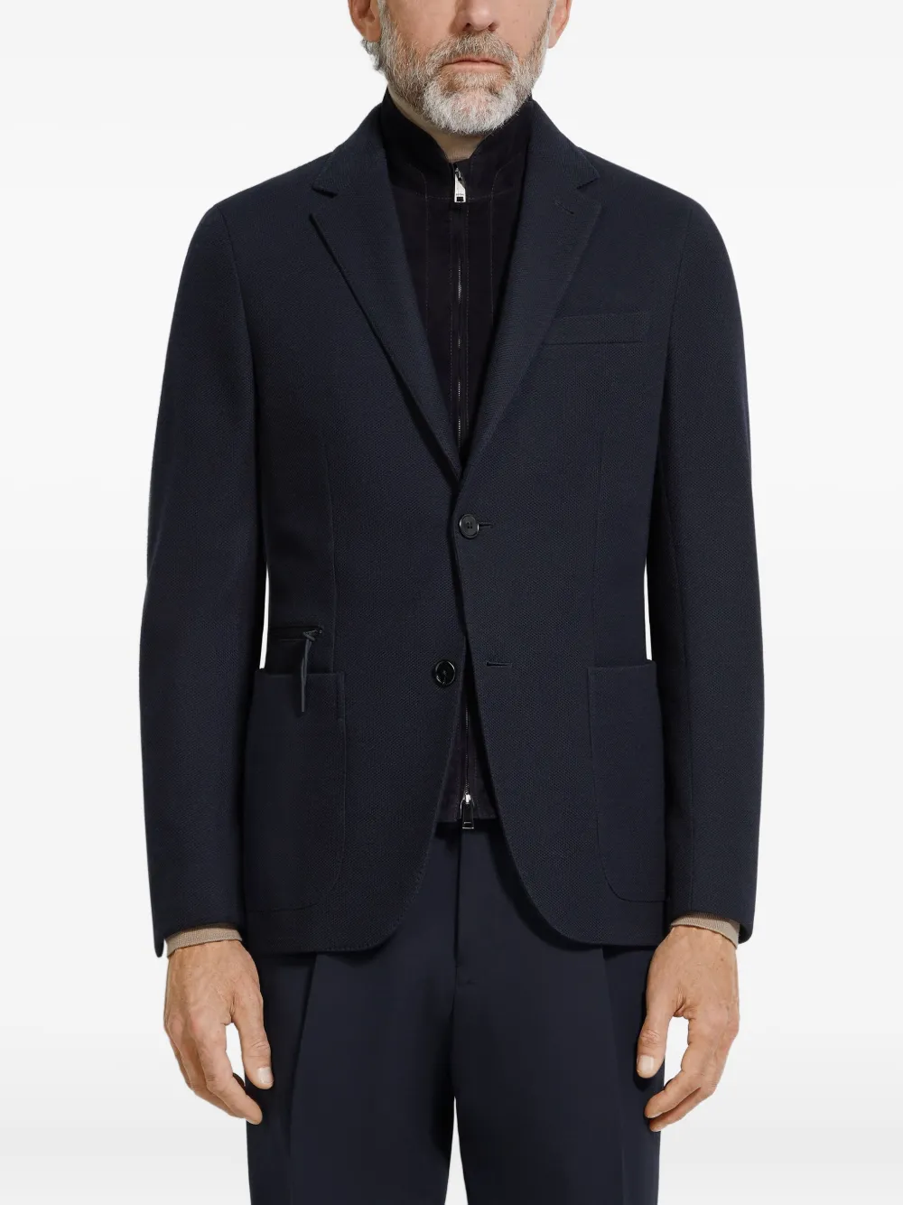Zegna Gelaagde blazer Blauw