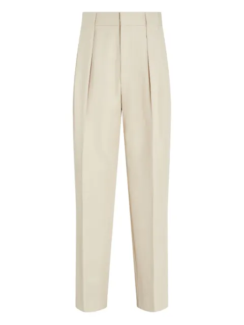 Zegna pleated wool trousers