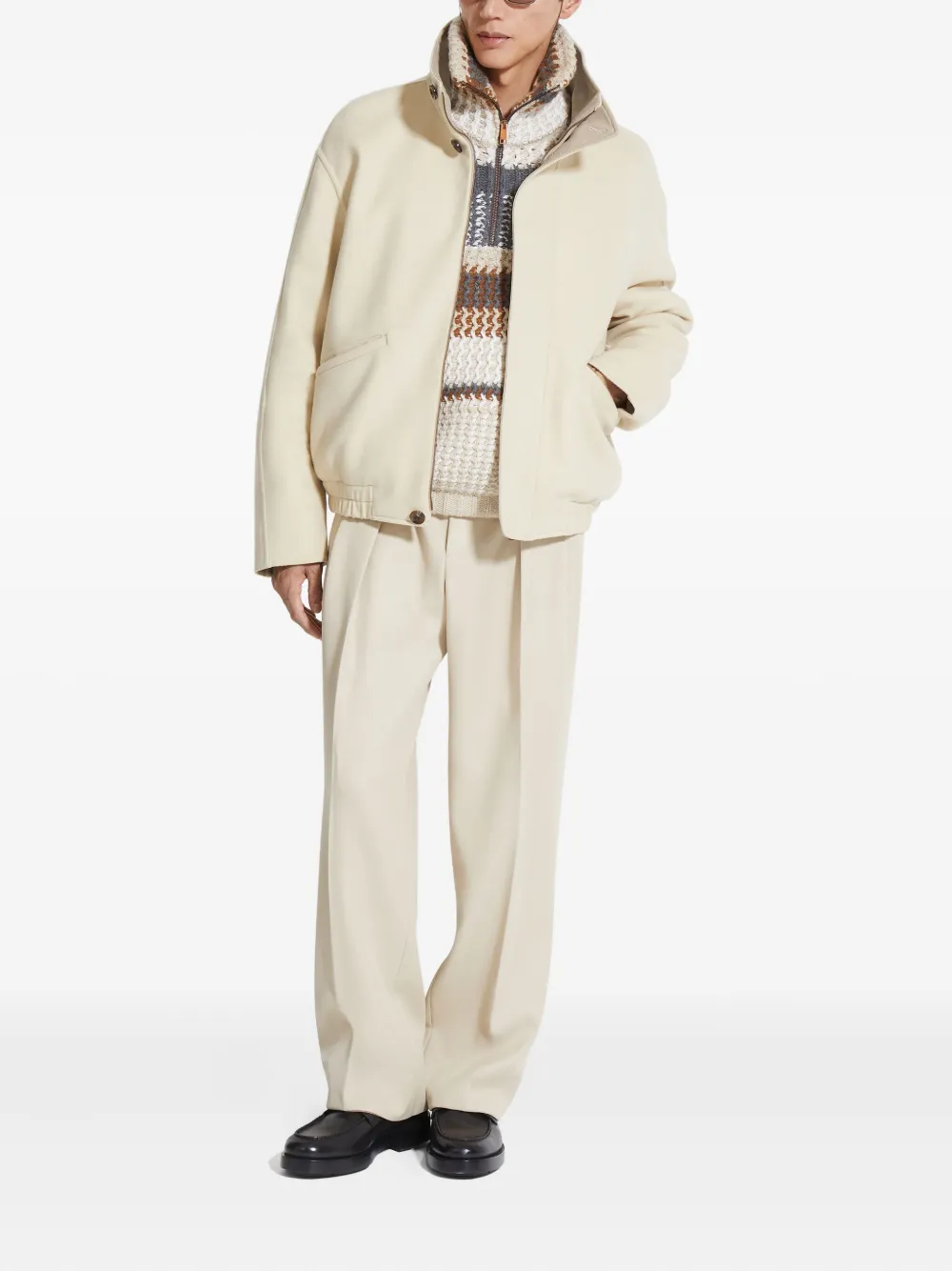 Zegna Wollen plooibroek - Beige