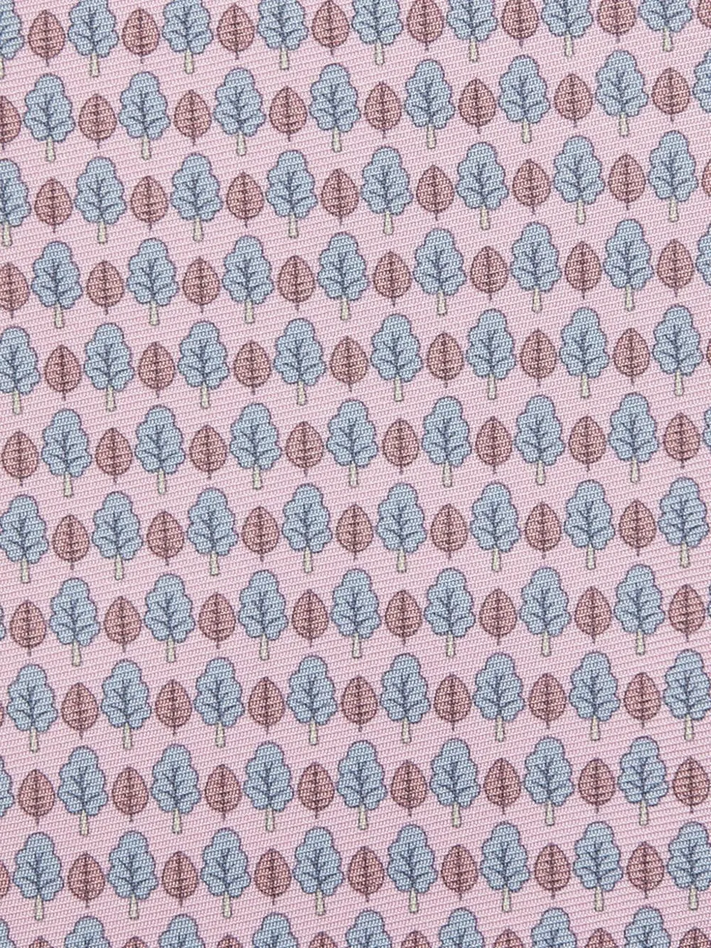Zegna Leaf-print Silk Tie In Pink