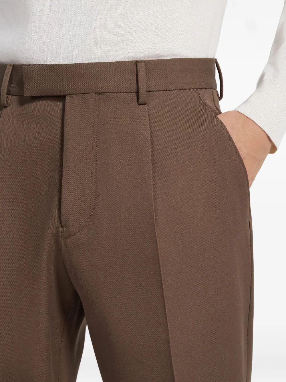 Zegna Plooibroek met zijzak Bruin