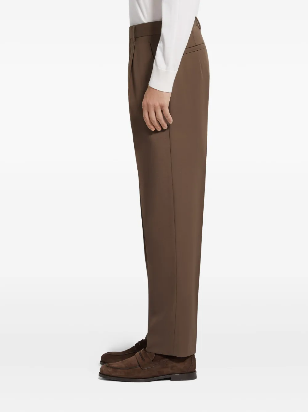 Zegna Plooibroek met zijzak Bruin