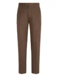 Zegna pleated side-pocket trousers - Brown