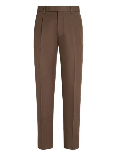 Zegna pleated side-pocket trousers