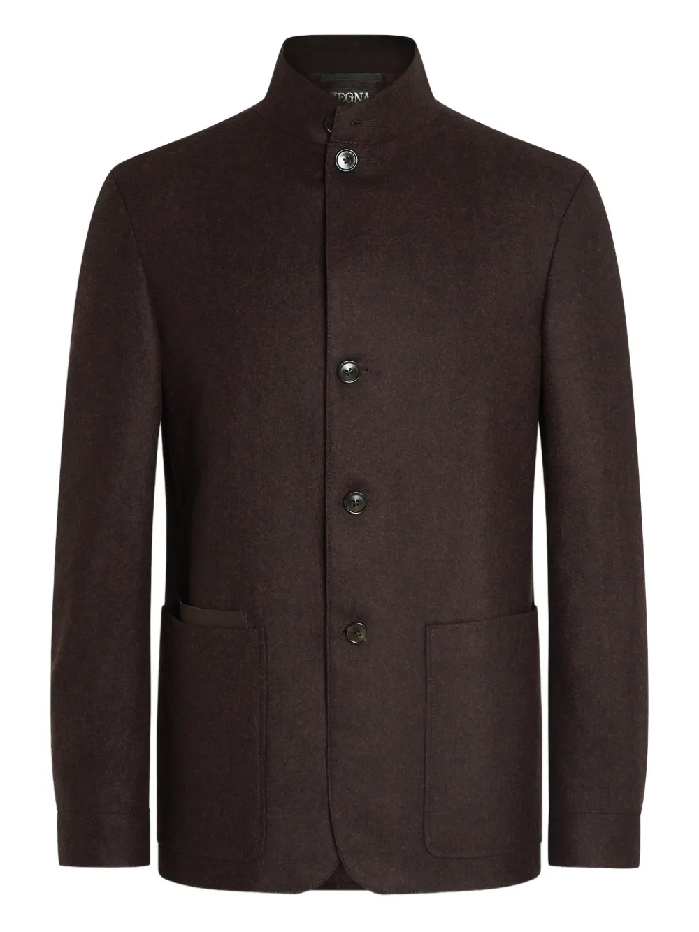 Zegna button-fastening jacket | Brown | Image 1