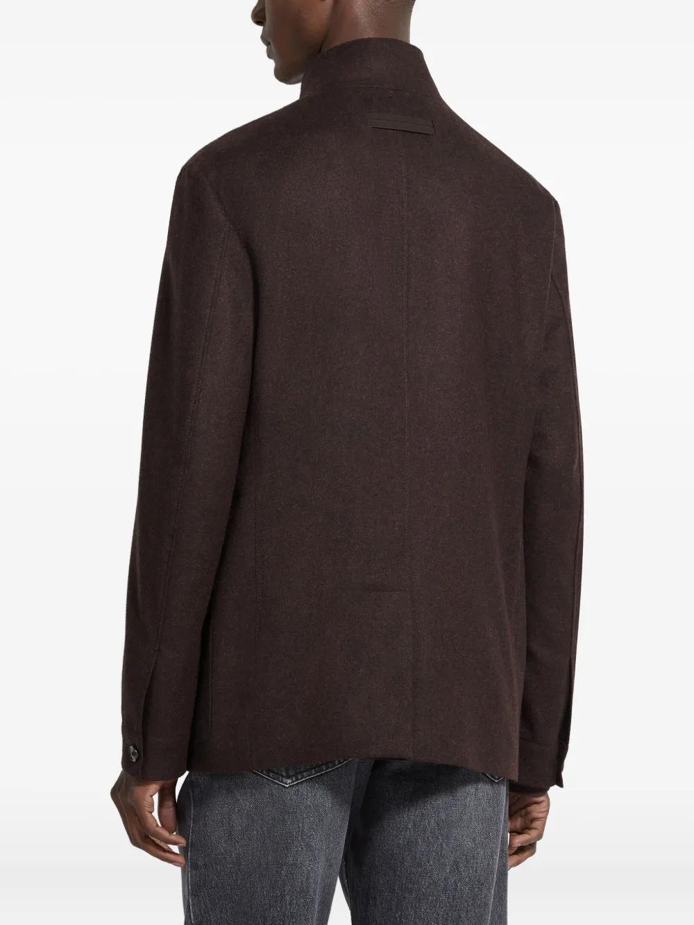 Zegna Jack met knoopsluiting Bruin