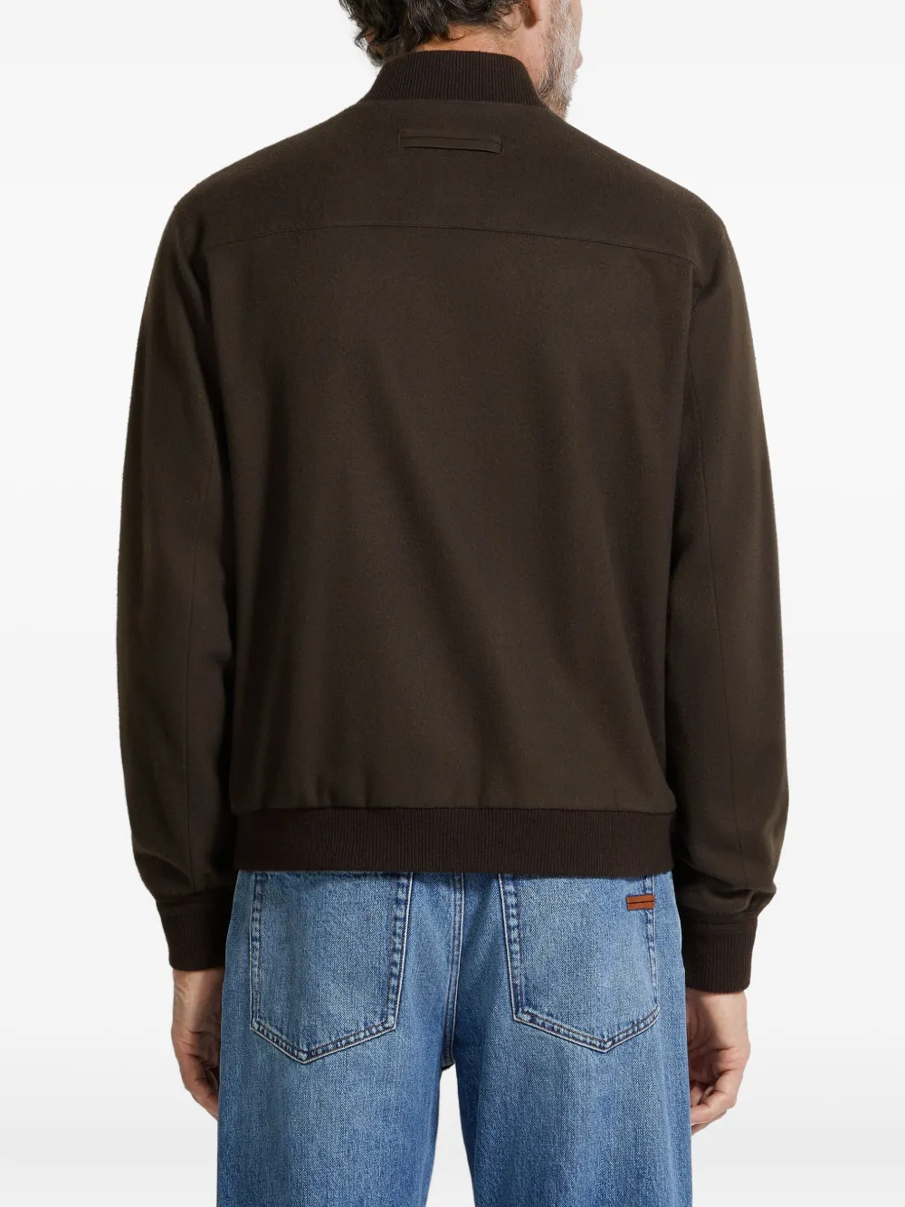 Zegna Oasi kasjmier bomberjack Bruin