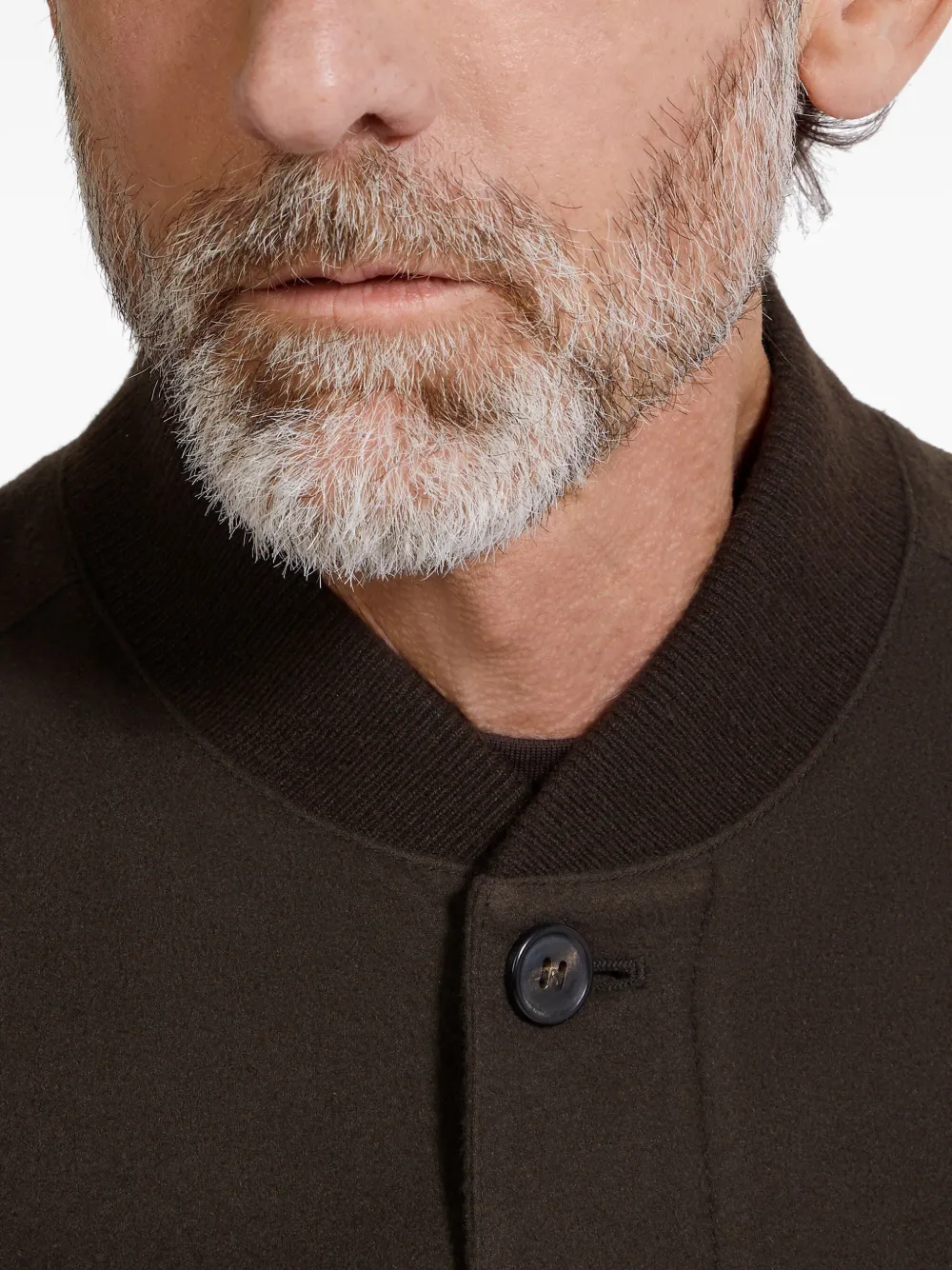 Zegna Oasi kasjmier bomberjack Bruin