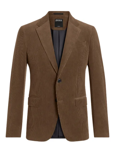 Zegna بليزر 'كاشكو' مخملي مضلع