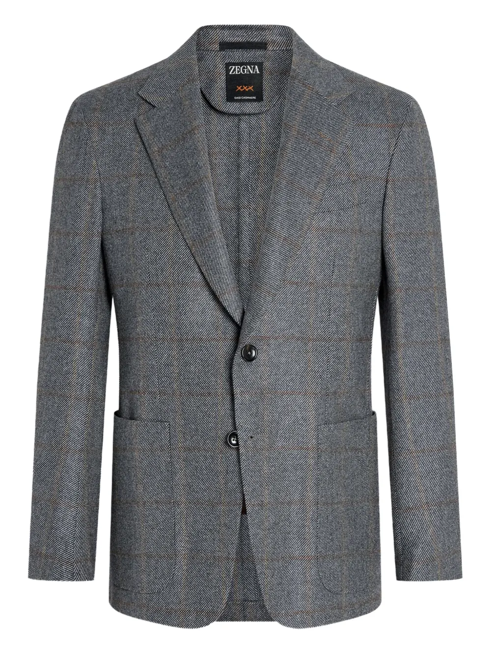Zegna checked cashmere blazer | Grey | Image 1