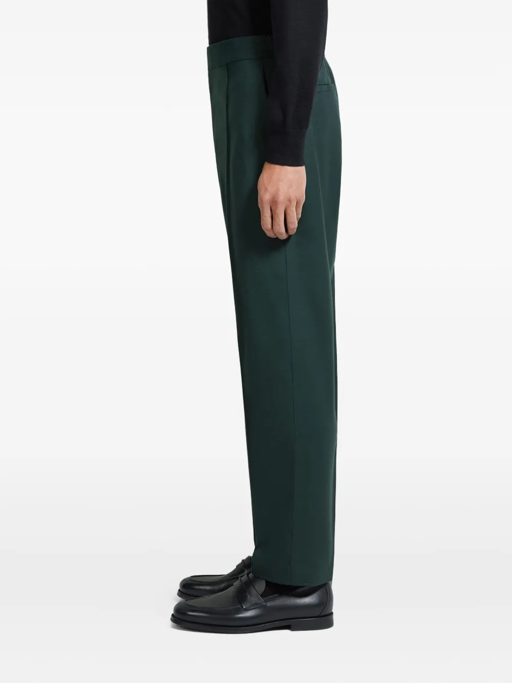 Zegna Broek van wolblend Groen