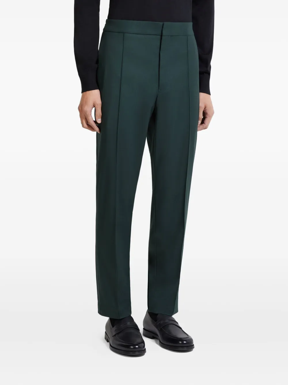 Zegna Broek van wolblend - Groen