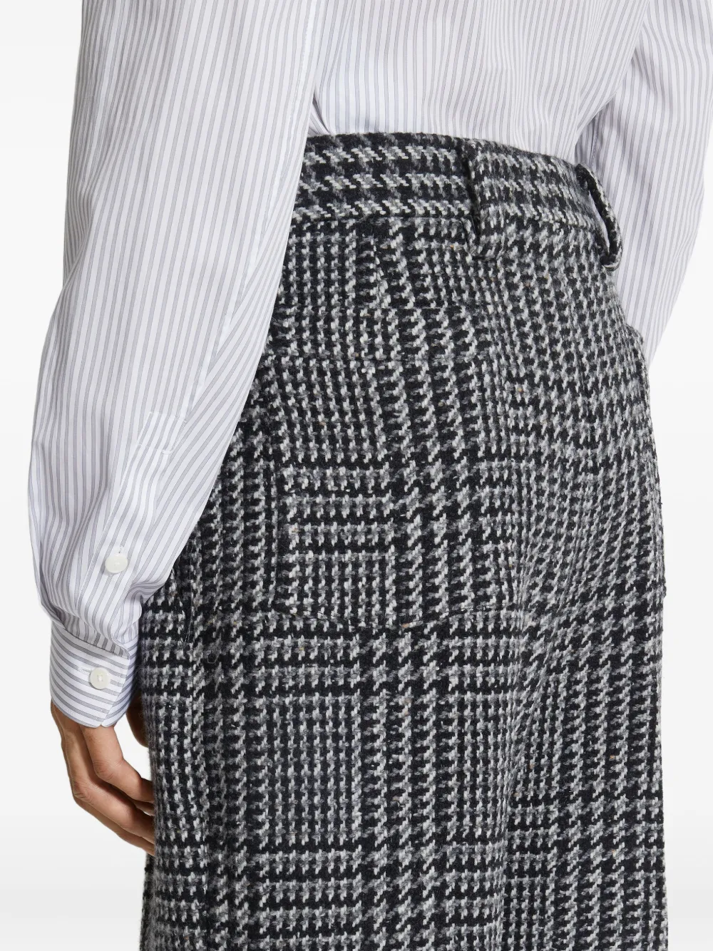 Zegna Houndstooth Trousers In Gold