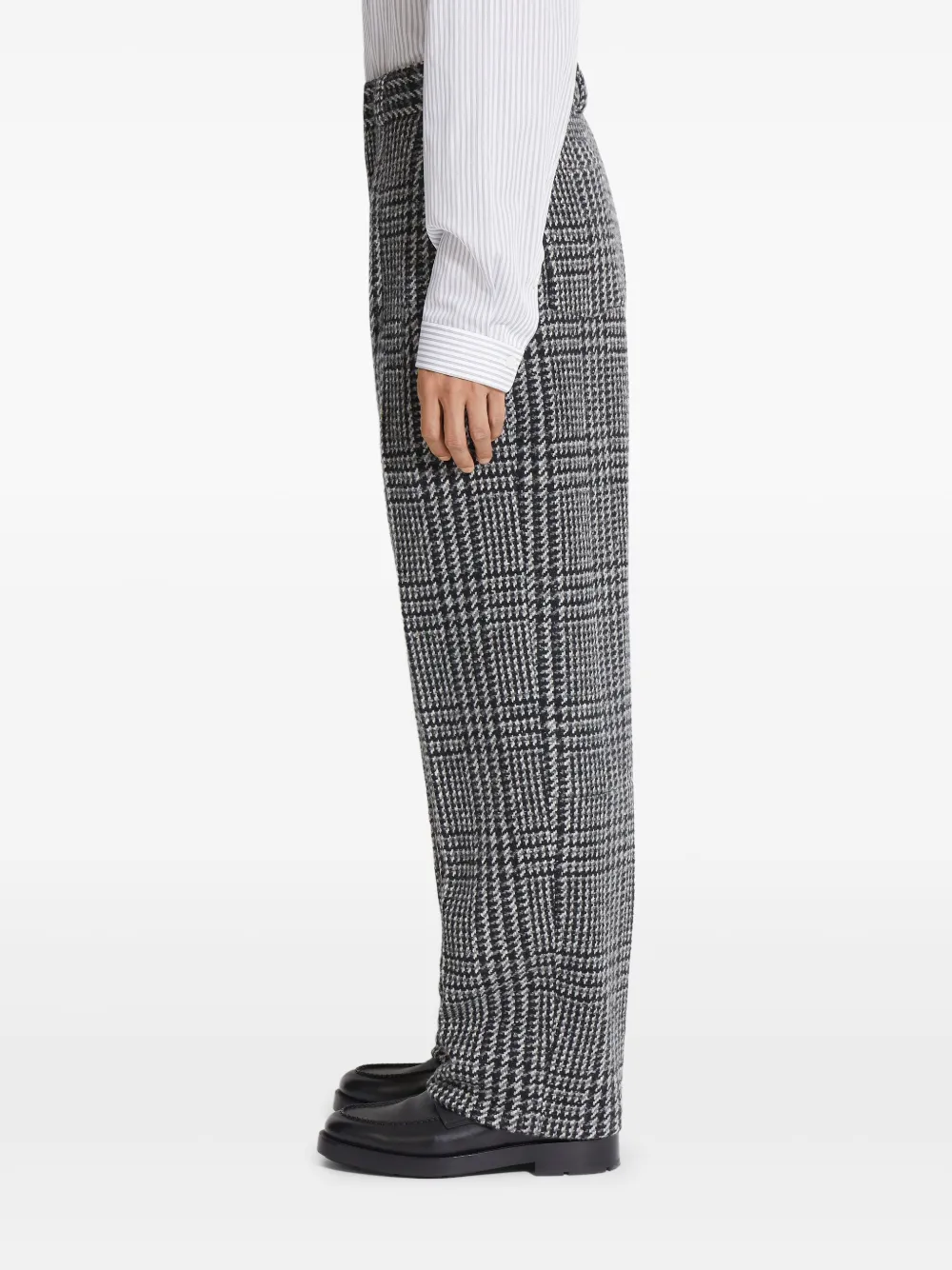 Zegna Broek met pied-de-poule print Zwart