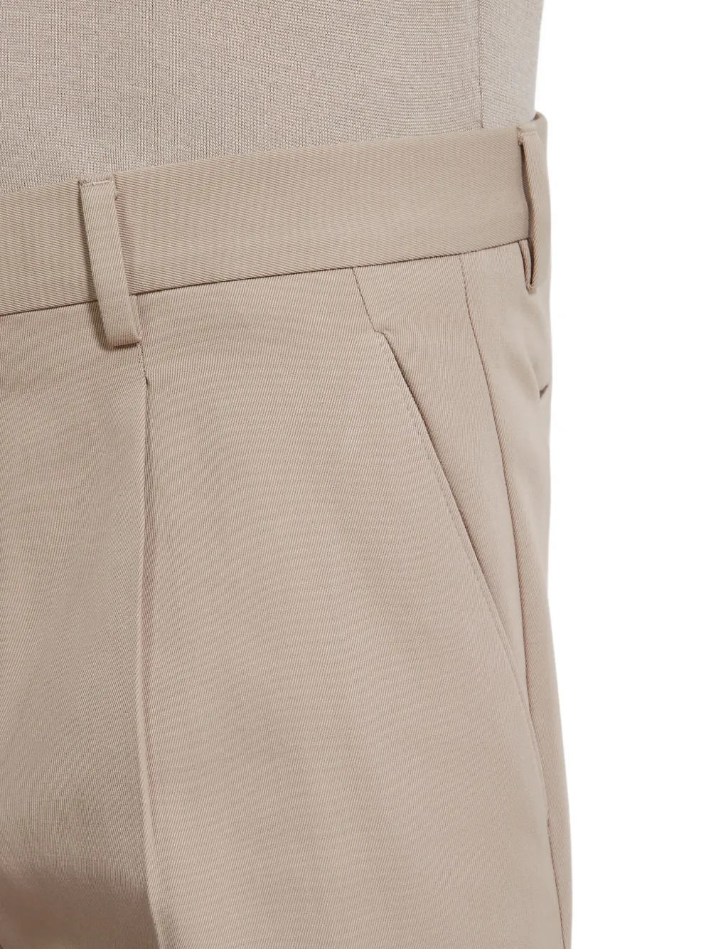 Zegna Geplooide katoenen wollen broek Beige