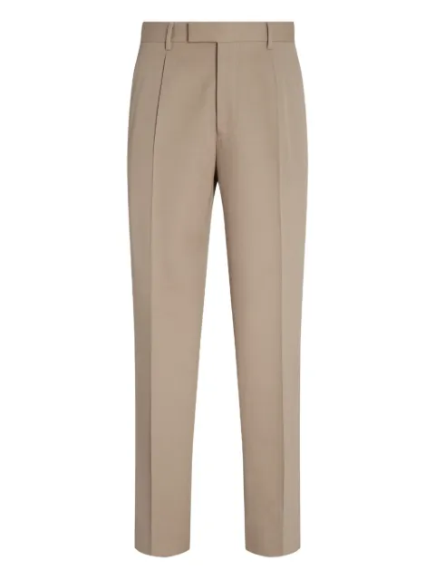 Zegna pleated cotton wool trousers