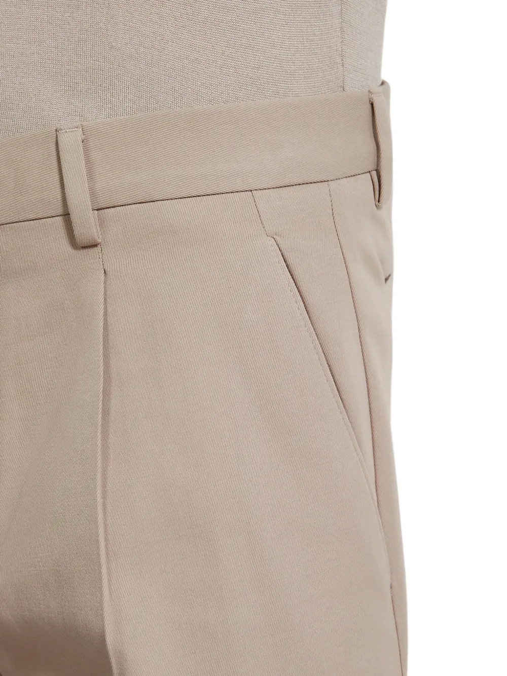 Zegna Cotton and Wool Trousers in Neutrals, view 5