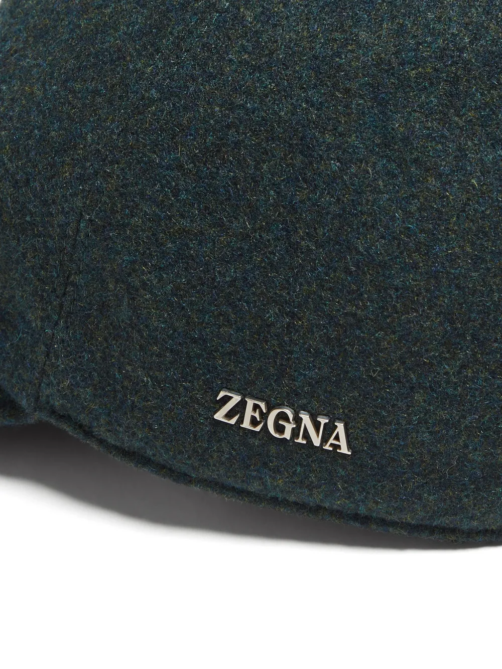 Zegna Gemêleerde Oasi kasjmier honkbalpet Groen