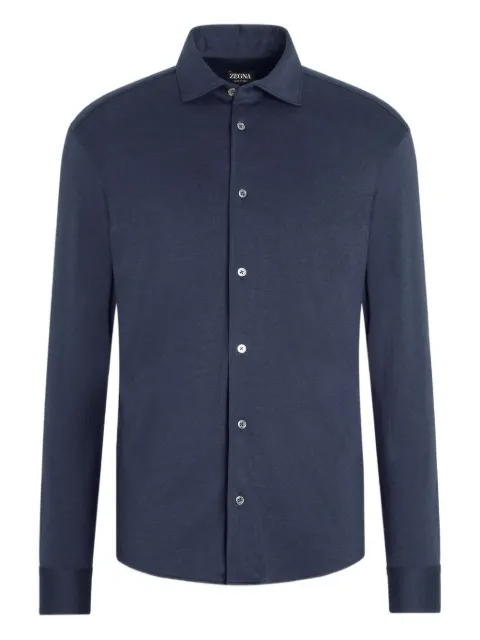 Zegna 长袖尖领衬衫