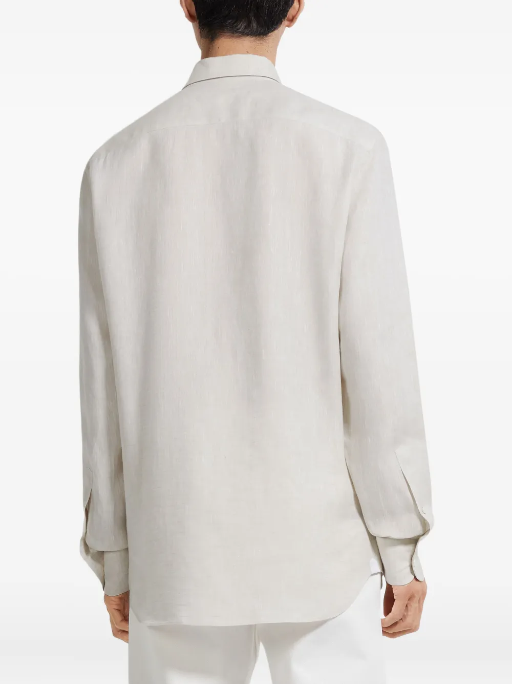 Zegna Linnen overhemd Grijs