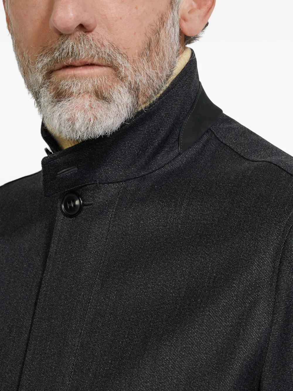 Zegna Wollen jack Zwart