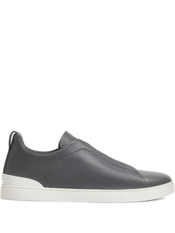 ゼニア　スニーカー Zegna レザースニーカー | グレー | FARFETCH JP