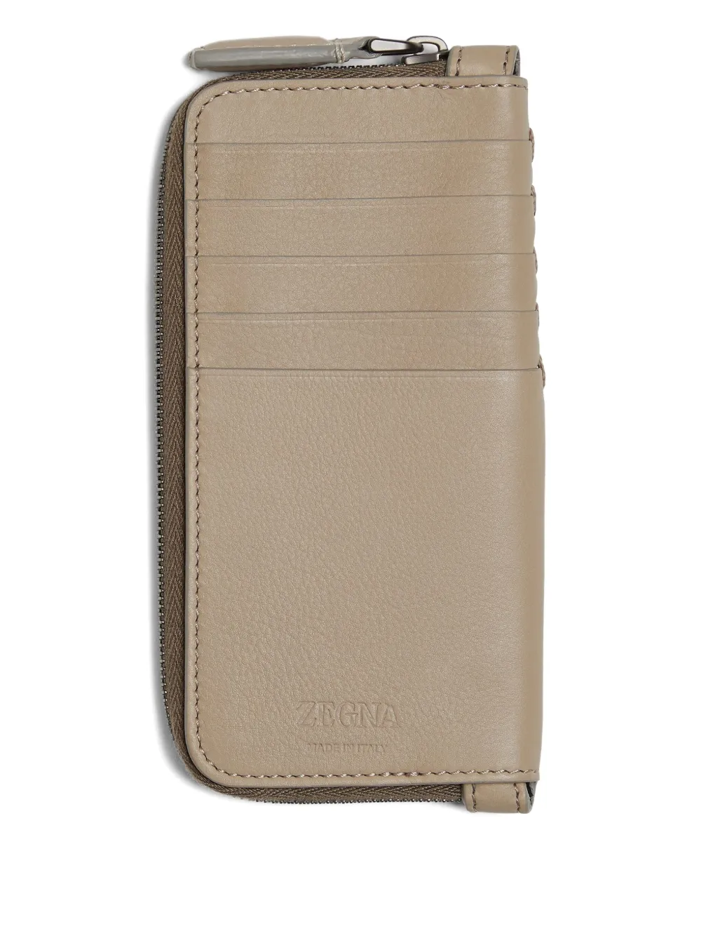 Zegna Zip-around Wallet In Neutral
