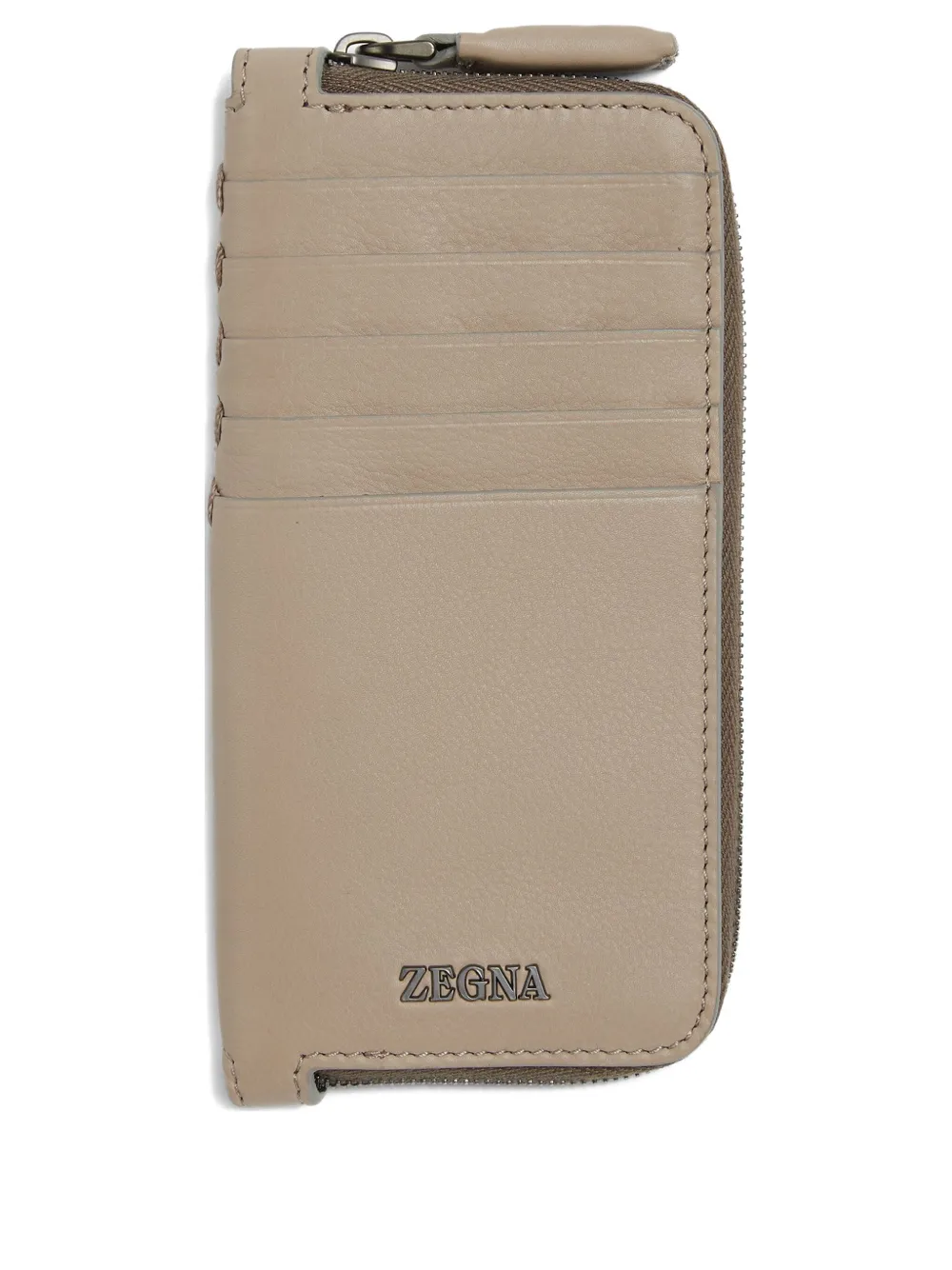 Zegna Zip-around Wallet In Neutral