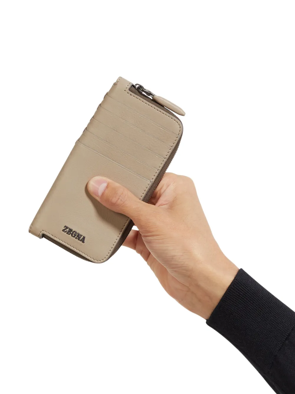 Zegna Zip-around Wallet In Neutral