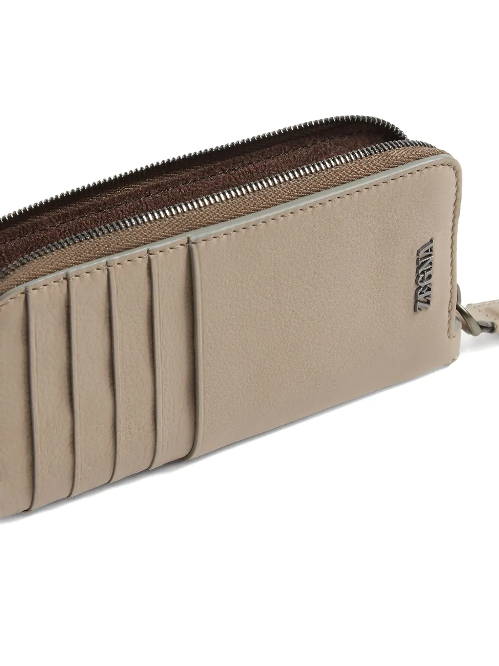 Zegna Zip-around Wallet In Neutral
