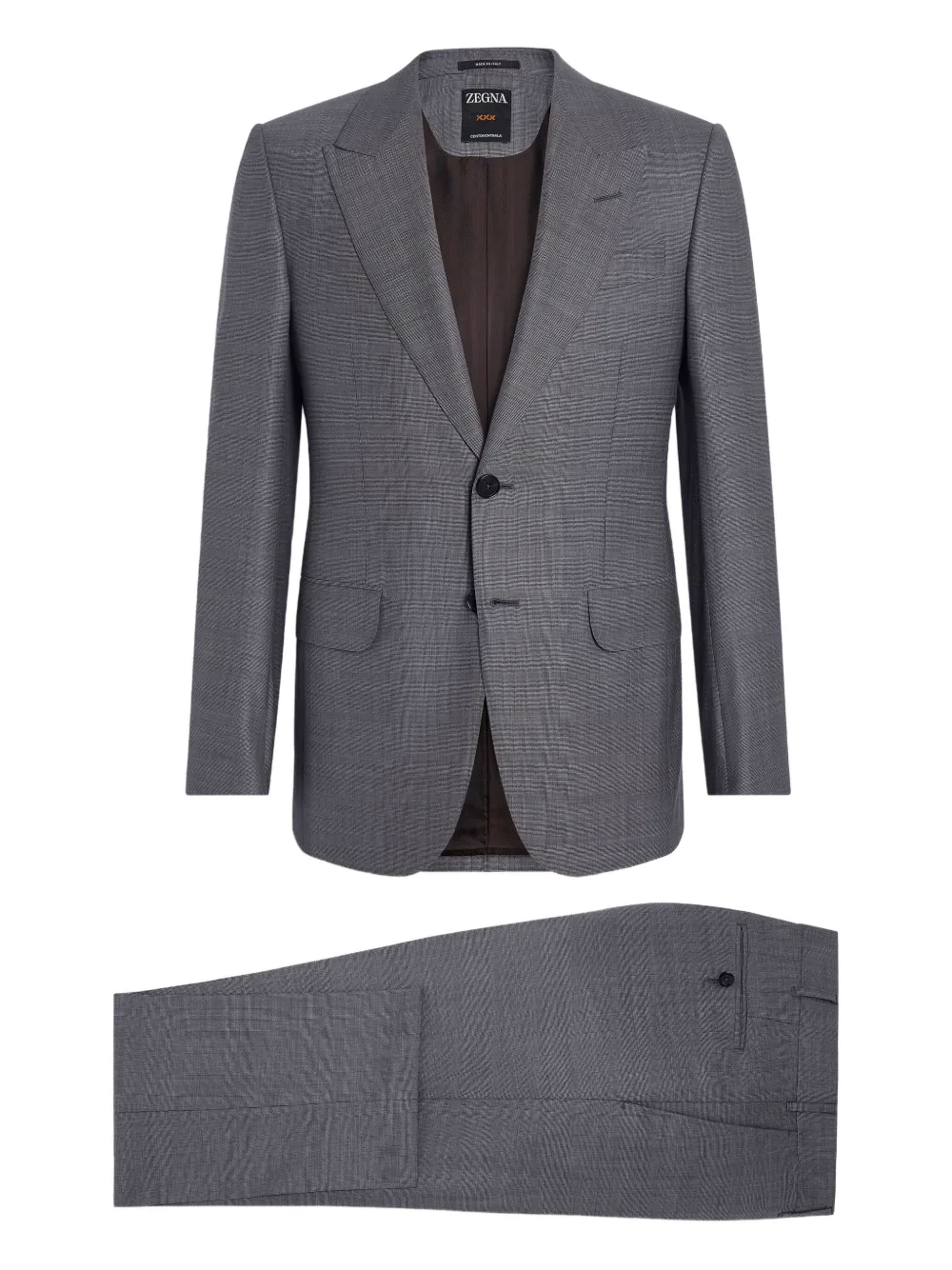 Zegna Centoventimila Wool Suit In Gray