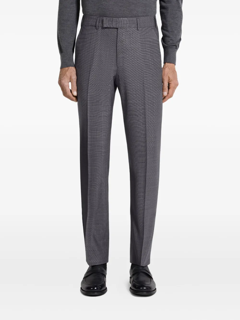 Zegna Centoventimila Wool Suit In Gray