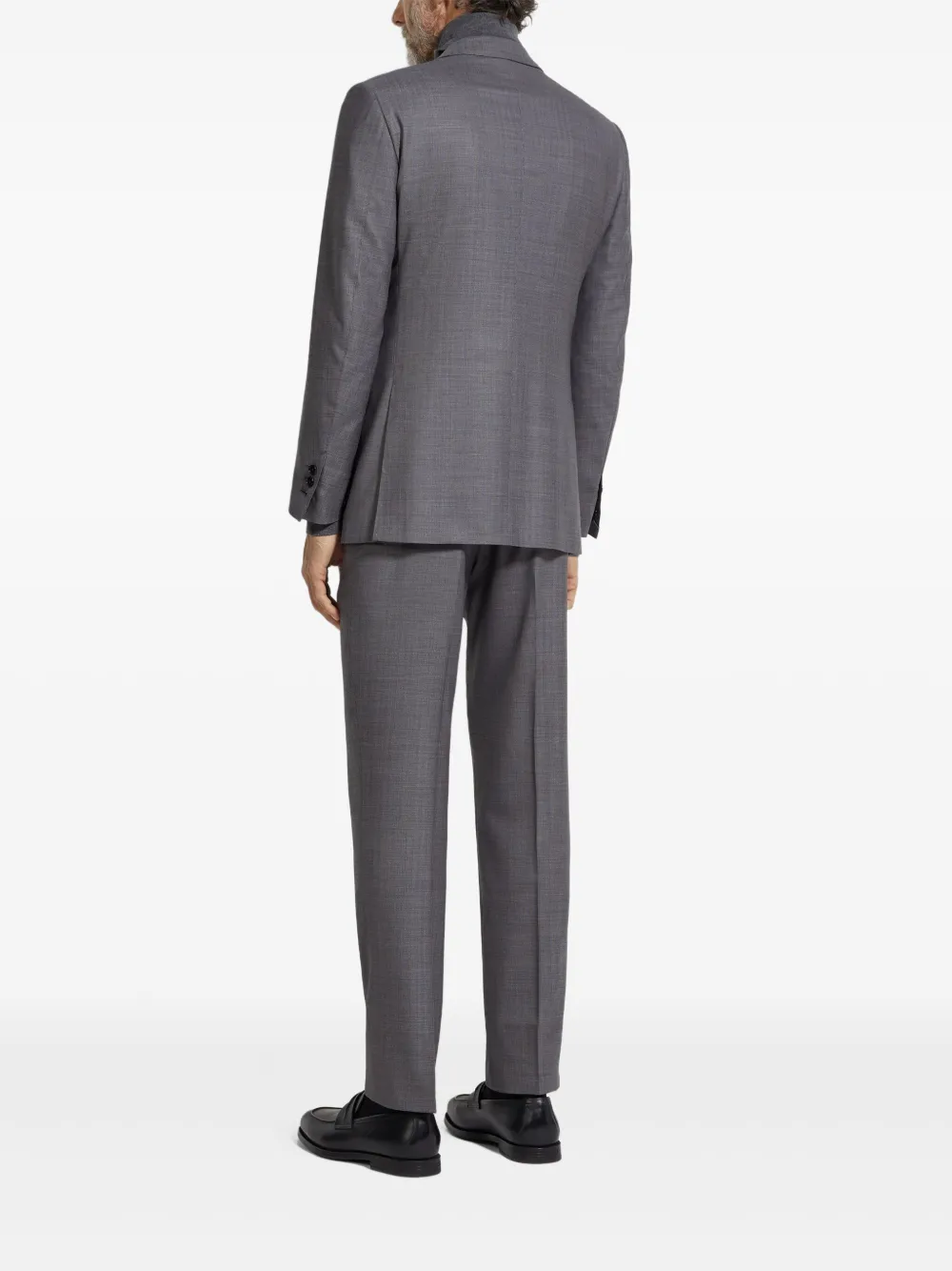 Zegna Centoventimila Wool Suit In Gray