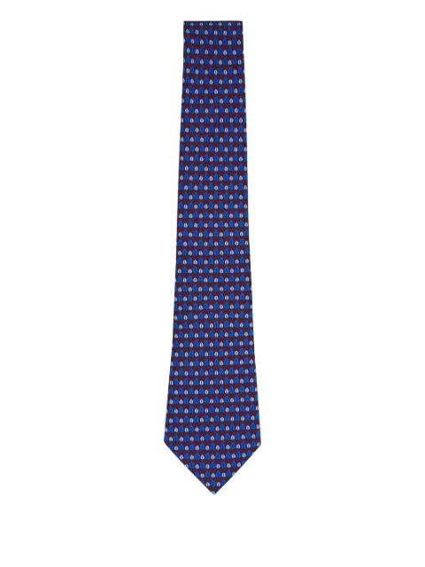 Zegna tree-print silk tie